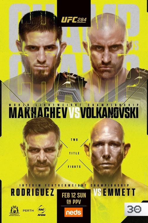 Download UFC 284: Makhachev vs. Volkanovski poster